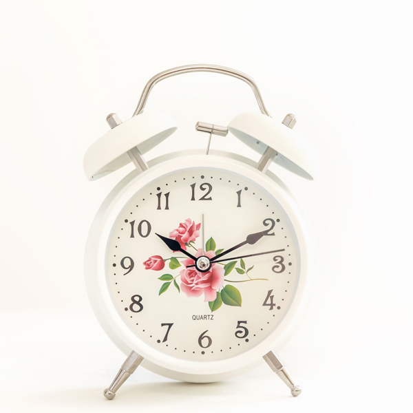 White alarm clock