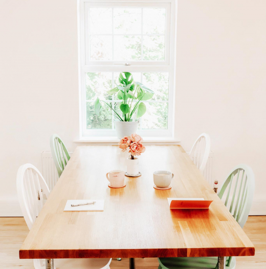 Wooden table and chairs